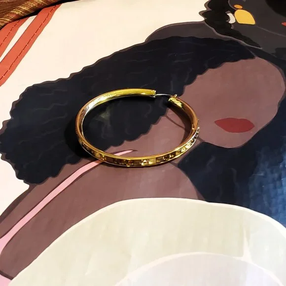 RARE Atelier Swarovski x Viktor & Rolf | "Frozen" Rose Gold Hoops - Picture 9 of 17